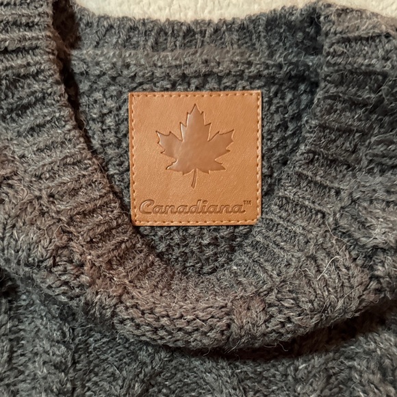 Kids Charcoal Cable Knit Crewneck Sweater. - Picture 2 of 4